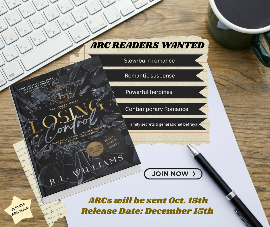 Losing Control ARC readers wanted, release date December 15